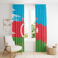 Personalized Azerbaijan Flag Style Window Curtain Azerbaijani Flag Day