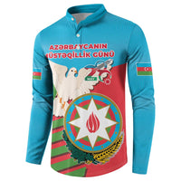 Azerbaijan Independence Day Button Sweatshirt Mustəqillik Gunu