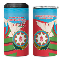 Azerbaijan Independence Day 4 in 1 Can Cooler Tumbler Mustəqillik Gunu