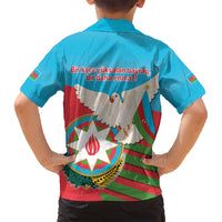 Azerbaijan Independence Day Family Matching Summer Maxi Dress and Hawaiian Shirt Mustəqillik Gunu