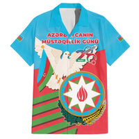 Azerbaijan Independence Day Family Matching Summer Maxi Dress and Hawaiian Shirt Mustəqillik Gunu