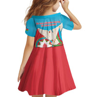 Azerbaijan Independence Day Kid Short Sleeve Dress Mustəqillik Gunu