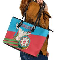 Azerbaijan Independence Day Leather Tote Bag Mustəqillik Gunu