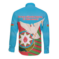 Azerbaijan Independence Day Long Sleeve Button Shirt Mustəqillik Gunu