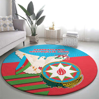Azerbaijan Independence Day Round Carpet Mustəqillik Gunu