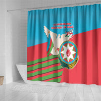 Azerbaijan Independence Day Shower Curtain Mustəqillik Gunu