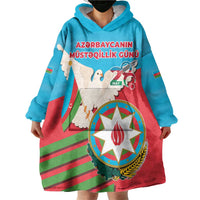 Azerbaijan Independence Day Wearable Blanket Hoodie Mustəqillik Gunu