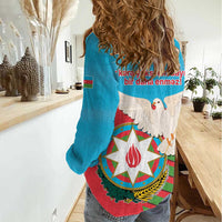 Azerbaijan Independence Day Women Casual Shirt Mustəqillik Gunu