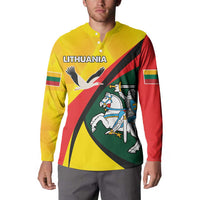 Lithuania Coat of Arms Button Sweatshirt Vytis and Gandras