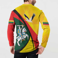 Lithuania Coat of Arms Button Sweatshirt Vytis and Gandras
