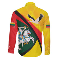 Lithuania Coat of Arms Family Matching Off Shoulder Maxi Dress and Hawaiian Shirt Vytis and Gandras