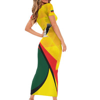 Lithuania Coat of Arms Family Matching Short Sleeve Bodycon Dress and Hawaiian Shirt Vytis and Gandras