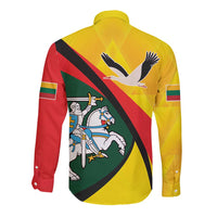 Lithuania Coat of Arms Long Sleeve Button Shirt Vytis and Gandras