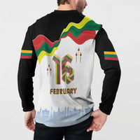Lithuania Independence Day Button Sweatshirt 16th February