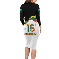 Lithuania Independence Day Family Matching Long Sleeve Bodycon Dress and Hawaiian Shirt 16th February