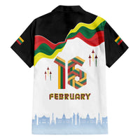 Lithuania Independence Day Family Matching Off The Shoulder Long Sleeve Dress and Hawaiian Shirt 16th February
