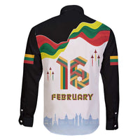 Lithuania Independence Day Family Matching Off Shoulder Short Dress and Hawaiian Shirt 16th February