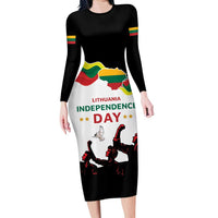 Lithuania Independence Day Long Sleeve Bodycon Dress 16th February