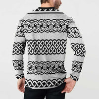 Ireland Celtic Pattern Button Sweatshirt Celtic Knot