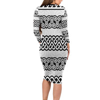 Ireland Celtic Pattern Family Matching Long Sleeve Bodycon Dress and Hawaiian Shirt Celtic Knot