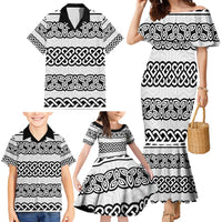 Ireland Celtic Pattern Family Matching Mermaid Dress and Hawaiian Shirt Celtic Knot