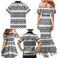 Ireland Celtic Pattern Family Matching Mermaid Dress and Hawaiian Shirt Celtic Knot