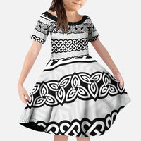 Ireland Celtic Pattern Family Matching Off The Shoulder Long Sleeve Dress and Hawaiian Shirt Celtic Knot