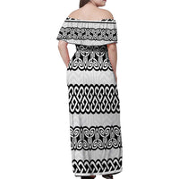 Ireland Celtic Pattern Family Matching Off Shoulder Maxi Dress and Hawaiian Shirt Celtic Knot