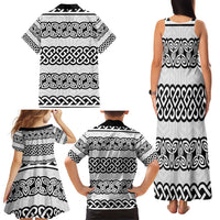 Ireland Celtic Pattern Family Matching Tank Maxi Dress and Hawaiian Shirt Celtic Knot