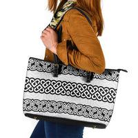 Ireland Celtic Pattern Leather Tote Bag Celtic Knot