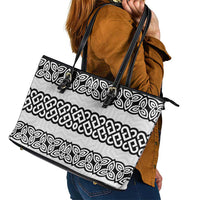 Ireland Celtic Pattern Leather Tote Bag Celtic Knot