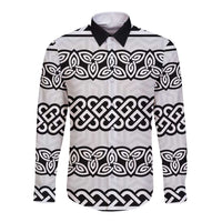 Ireland Celtic Pattern Long Sleeve Button Shirt Celtic Knot