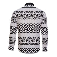 Ireland Celtic Pattern Long Sleeve Button Shirt Celtic Knot