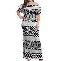 Ireland Celtic Pattern Off Shoulder Maxi Dress Celtic Knot