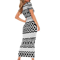 Ireland Celtic Pattern Short Sleeve Bodycon Dress Celtic Knot