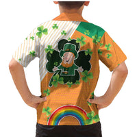 Ireland Irish Leprechaun with Shamrock Family Matching Mermaid Dress and Hawaiian Shirt Ireland 17th March Saint Patrick's Day