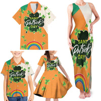 Ireland Irish Leprechaun with Shamrock Family Matching Tank Maxi Dress and Hawaiian Shirt Ireland 17th March Saint Patrick's Day