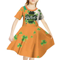 Ireland Irish Leprechaun with Shamrock Kid Short Sleeve Dress Ireland 17th March Saint Patrick's Day
