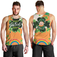 Ireland Irish Leprechaun with Shamrock Men Tank Top Ireland 17th March Saint Patrick's Day