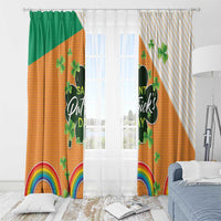 Ireland Irish Leprechaun with Shamrock Window Curtain Ireland 17th March Saint Patrick's Day
