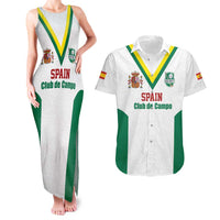 Custom Spain Field Hockey Couples Matching Tank Maxi Dress and Hawaiian Shirt Club de Campo Sporty Style
