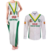 Custom Spain Field Hockey Couples Matching Tank Maxi Dress and Long Sleeve Button Shirt Club de Campo Sporty Style