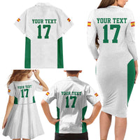 Custom Spain Field Hockey Family Matching Long Sleeve Bodycon Dress and Hawaiian Shirt Club de Campo Sporty Style