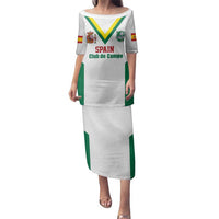 Custom Spain Field Hockey Family Matching Puletasi and Hawaiian Shirt Club de Campo Sporty Style