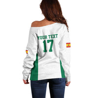 Custom Spain Field Hockey Off Shoulder Sweater Club de Campo Sporty Style