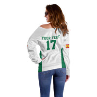 Custom Spain Field Hockey Off Shoulder Sweater Club de Campo Sporty Style