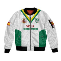 Custom Spain Field Hockey Sleeve Zip Bomber Jacket Club de Campo Sporty Style