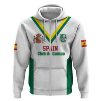 Custom Spain Field Hockey Zip Hoodie Club de Campo Sporty Style
