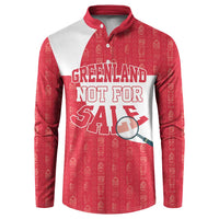 Greenland Not For Sale Button Sweatshirt Polar Bear