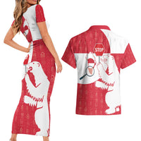 Greenland Not For Sale Couples Matching Short Sleeve Bodycon Dress and Hawaiian Shirt Polar Bear